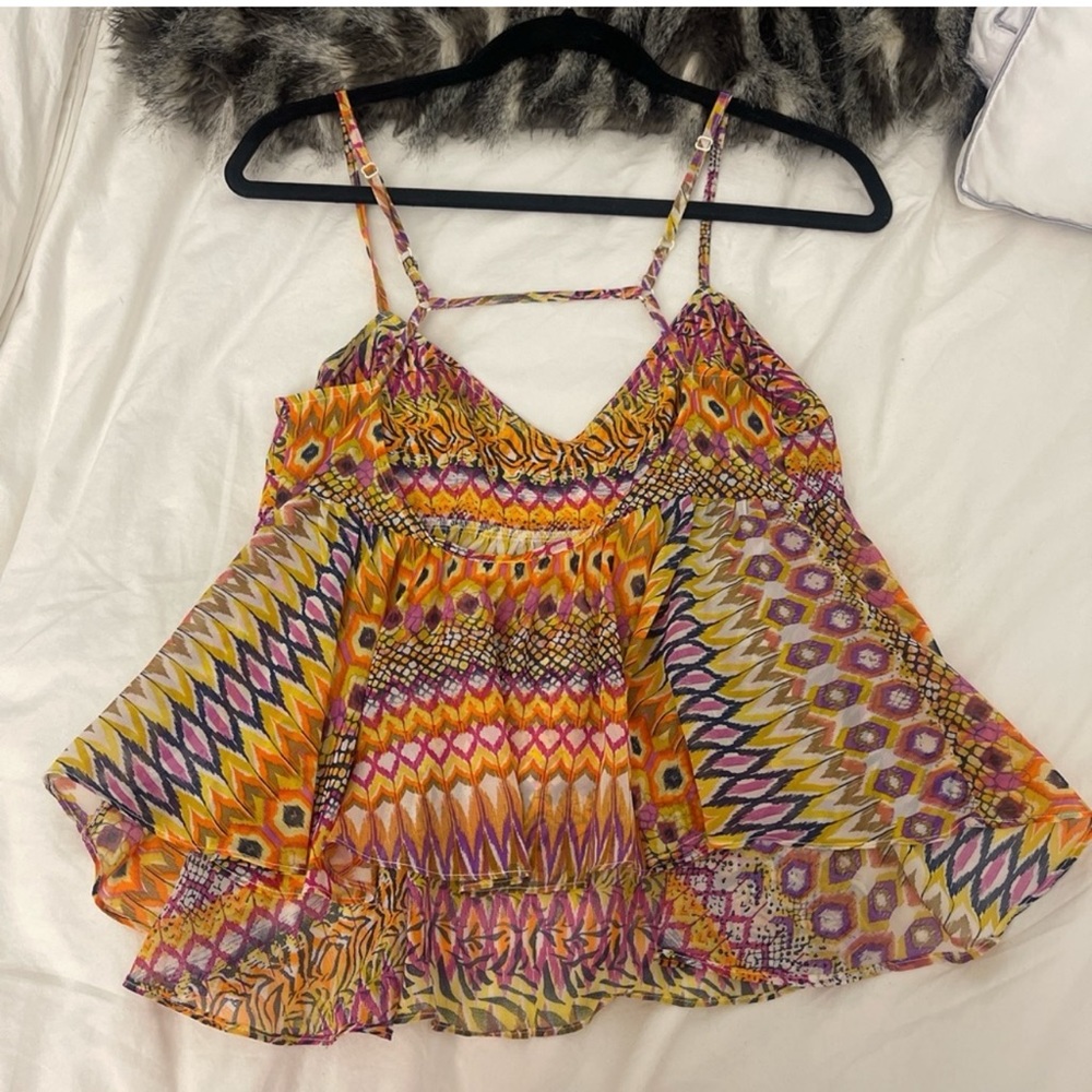 LF Aztec Colorful Flowy Top - Picture 4 of 5